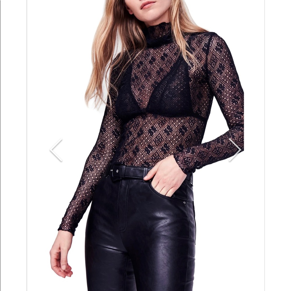 Sheer lace top
